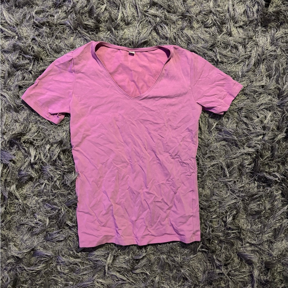 Rose/Pink v neck Crop Top